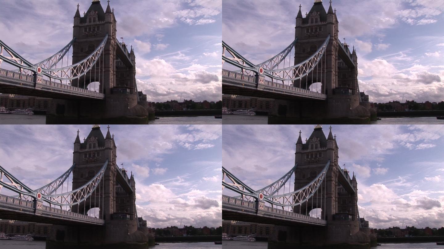 伦敦桥风景特写照片白云
