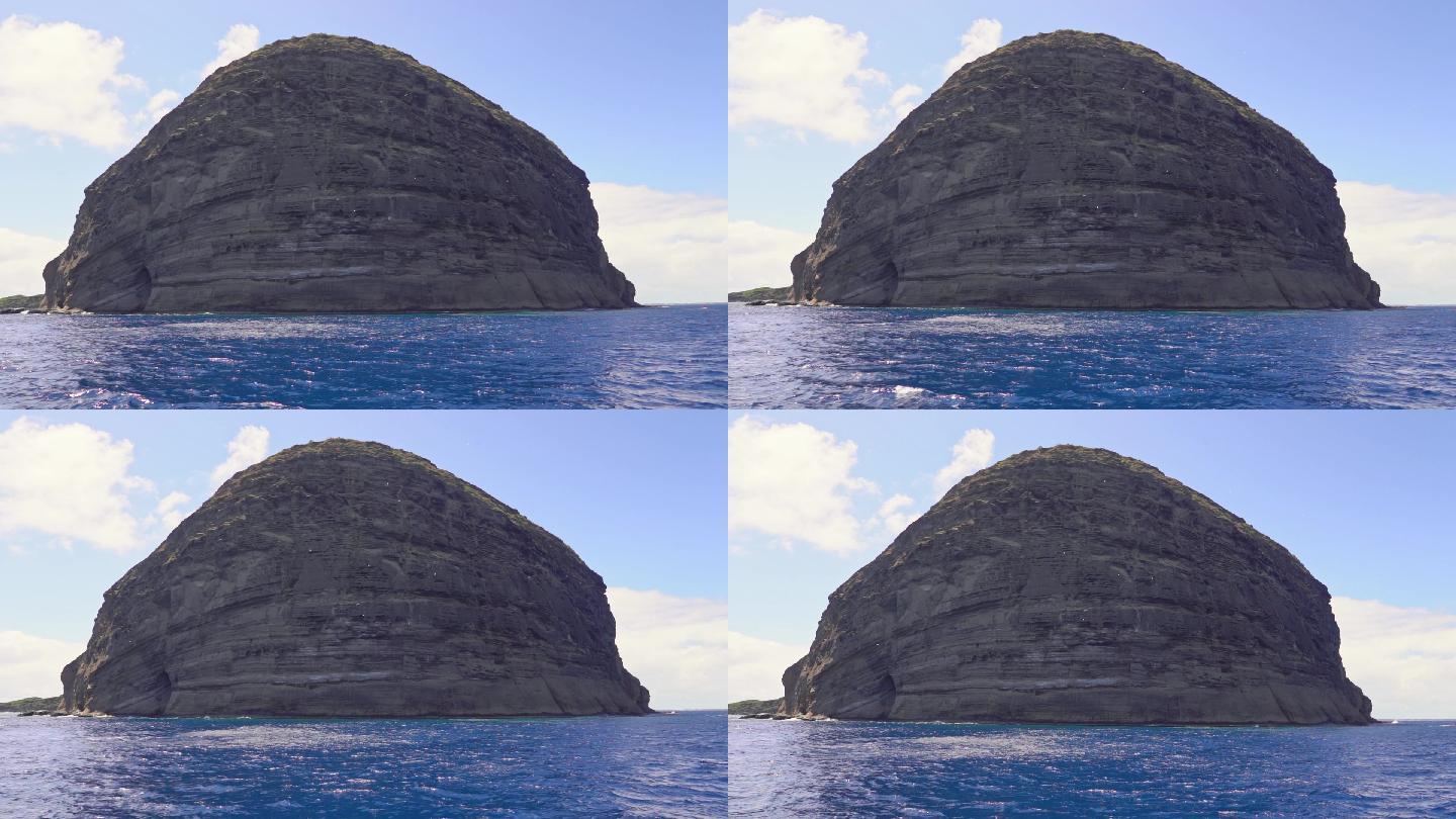 大海里的峭壁石头岛孤岛