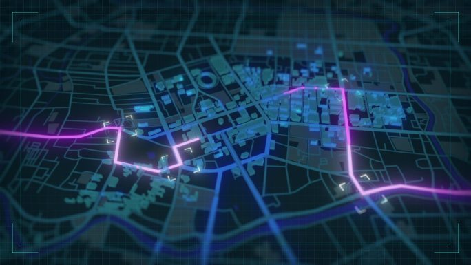 【原创可商】科技城市导航地图ae模板