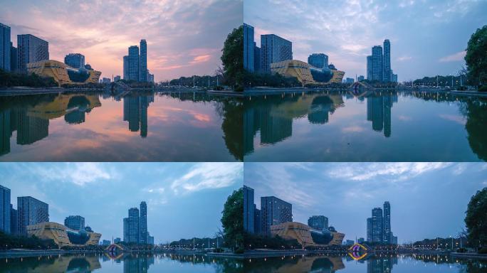 【6K】杭州滨江低碳科技馆日转夜延时摄影