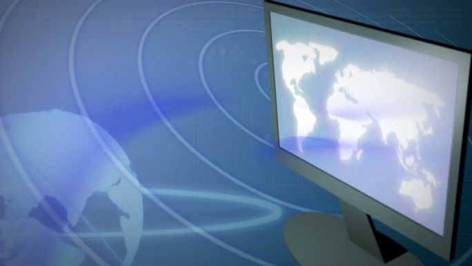 动画网络科技特效环球全球显示器