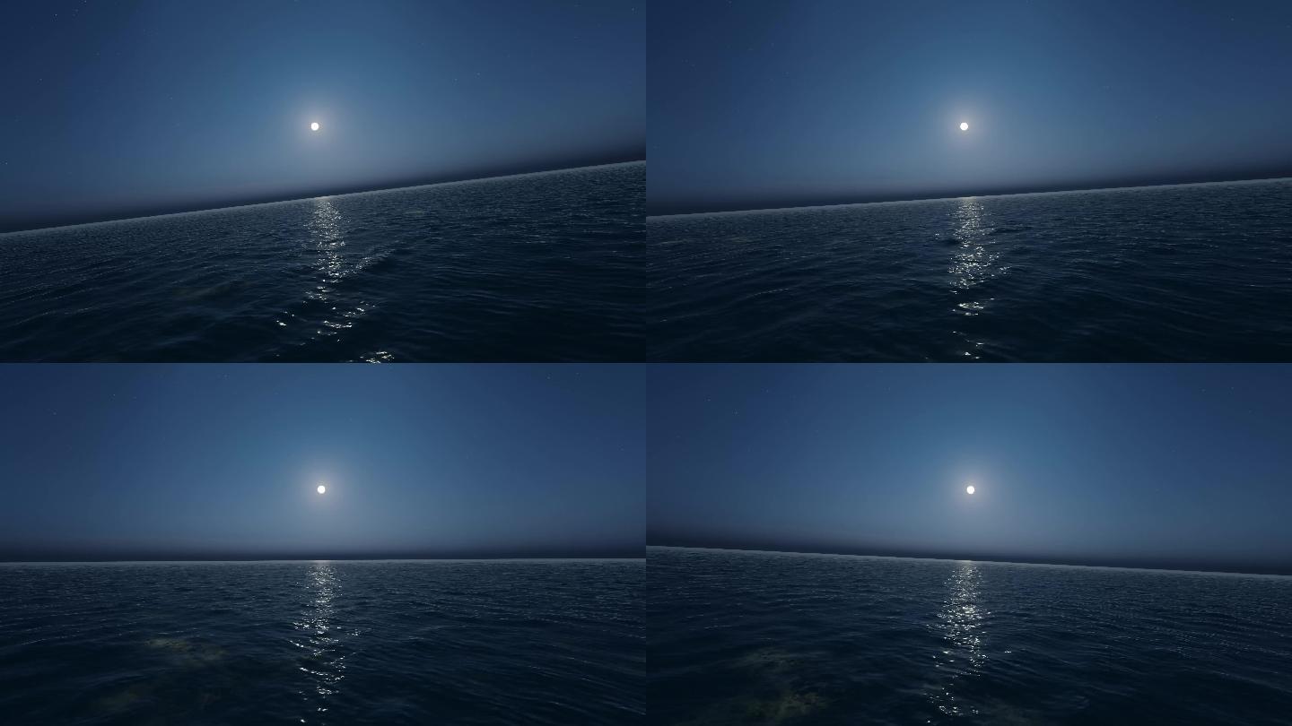 海面月色 旋转镜头