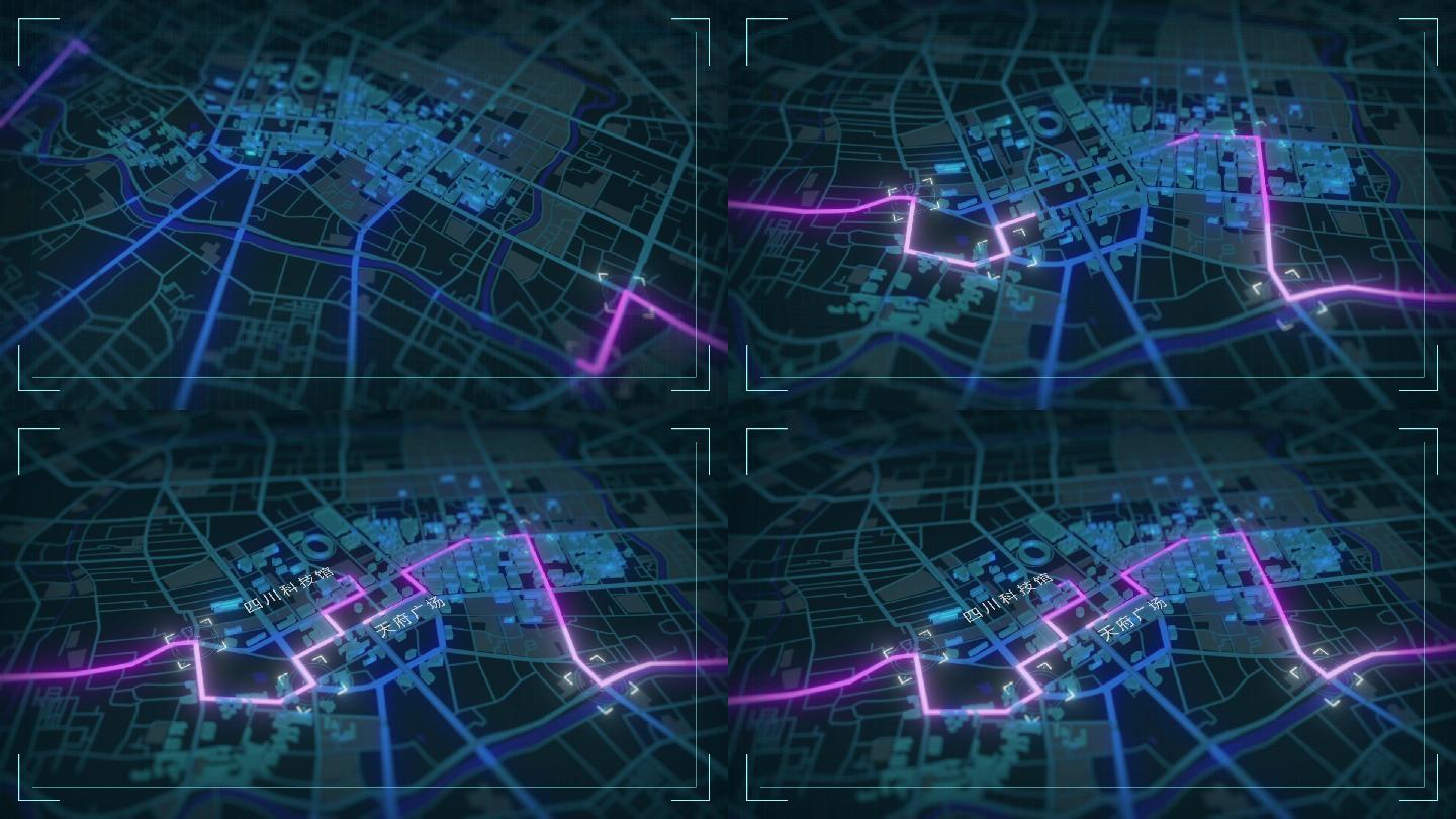 【原创可商】科技城市导航地图