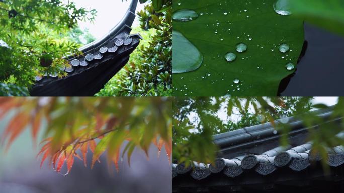 江南烟雨 江南古建筑雨景氛围感