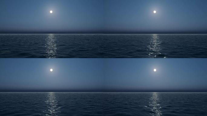 海面月光