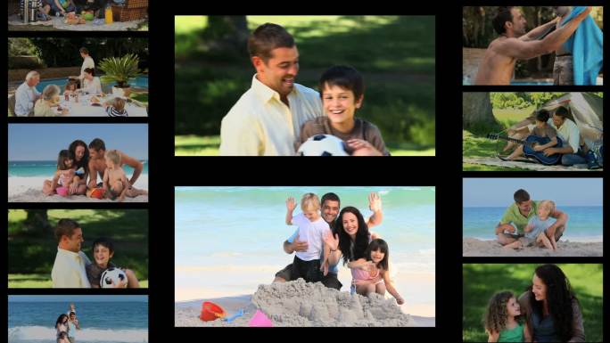 家庭生活片段特效照片模板大气展示相册温馨