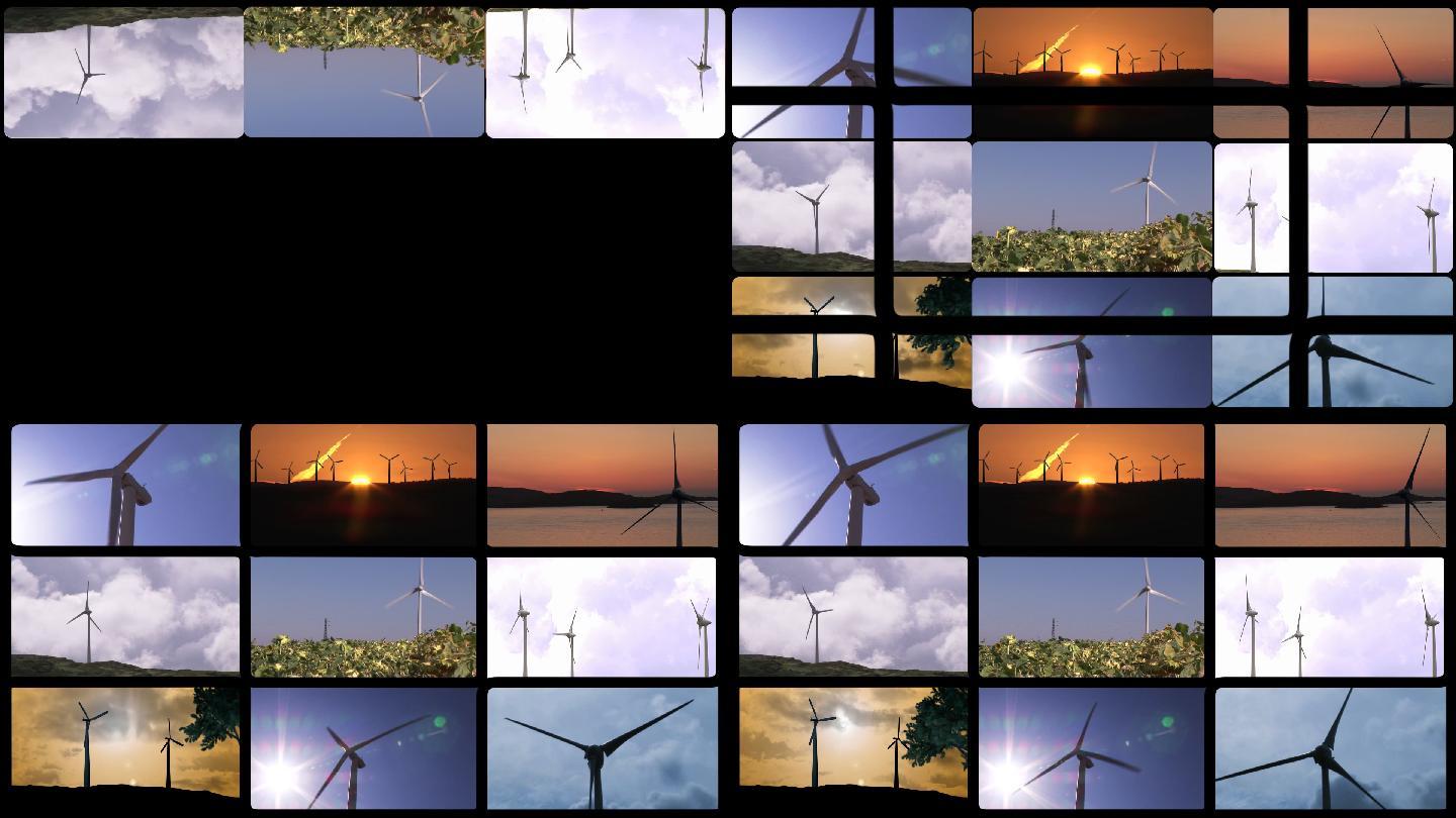 风力涡轮机视频片段特效