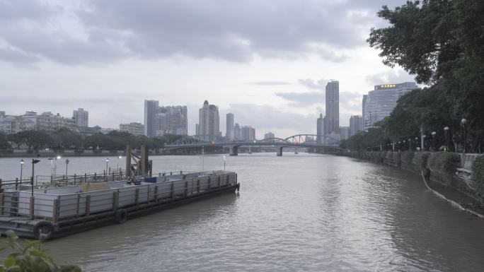 天字码头 海珠桥 水面 日落