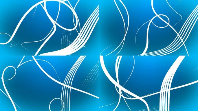 蓝色背景白色花纹动画特效