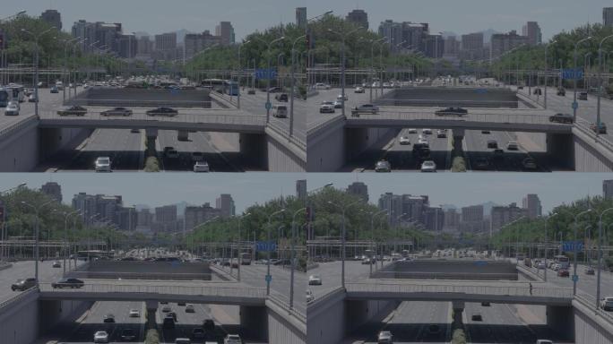 北京城市车辆延时空镜