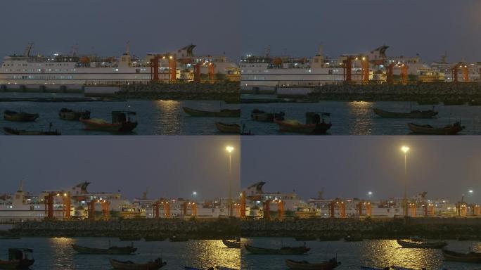 海南海口新港夜景