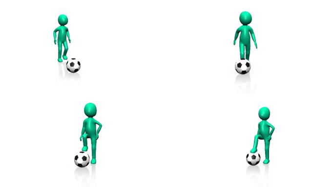 虚拟人踢足球动画特效