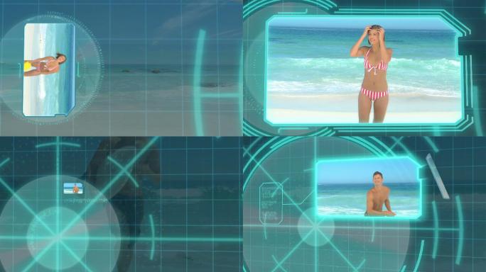 3D动画沙滩视频片段特效