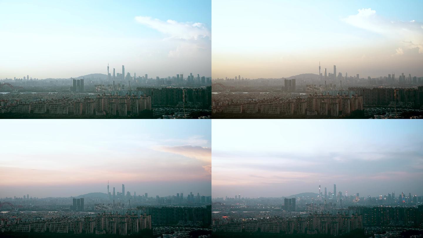 4K广州城市高楼延时摄影1