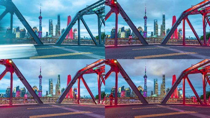 最新上海夜景延时摄影4K