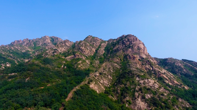 航拍青岛小珠山，灵珠山