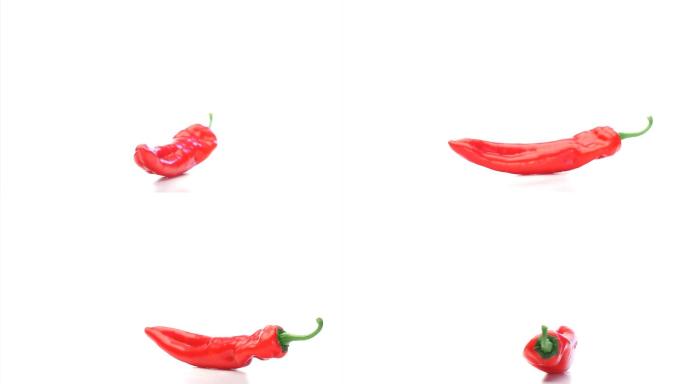 红辣椒特写红色辣椒展示食材食物食品