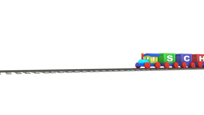 3D火车英文单词动画特效