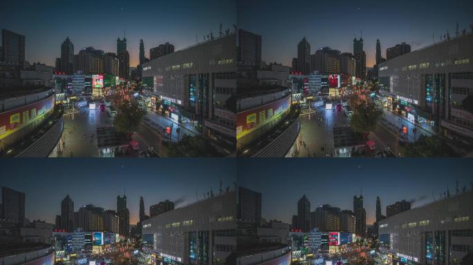 深圳老街晚上夜景延时摄影6K