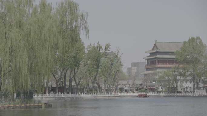 北京游船风景拍摄空镜