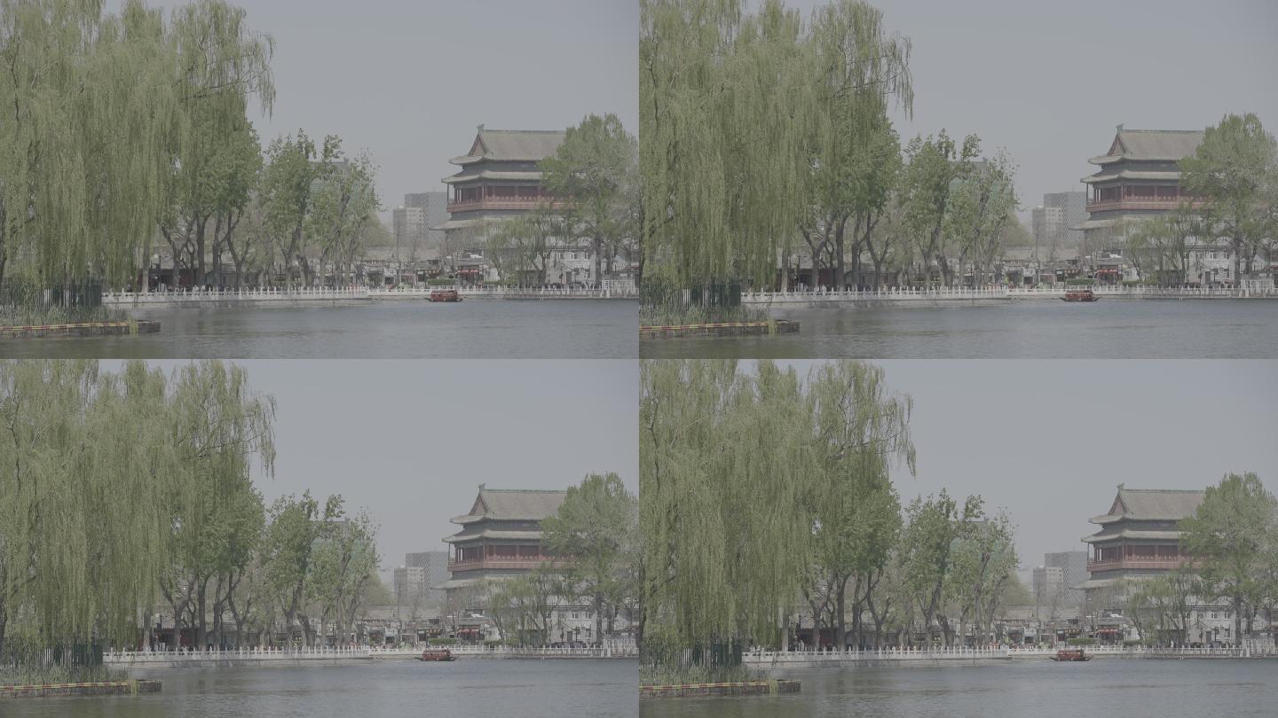北京游船风景拍摄空镜