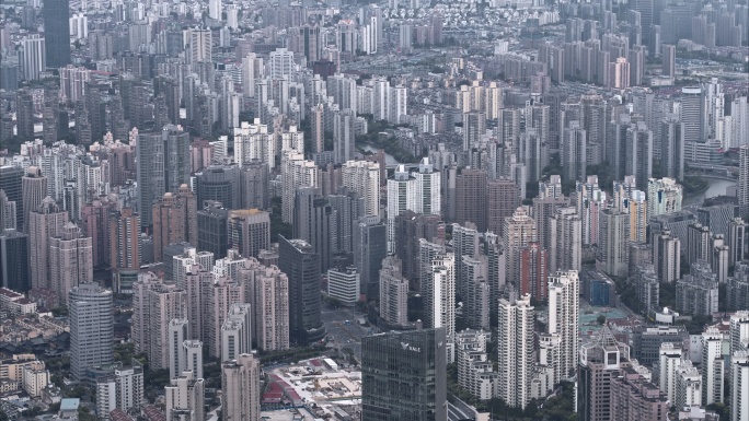 4K上海市区高楼楼群