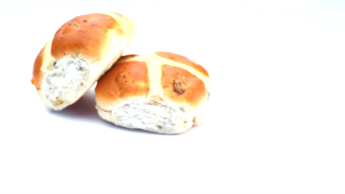 面包旋转特写烤面包食物展示食材