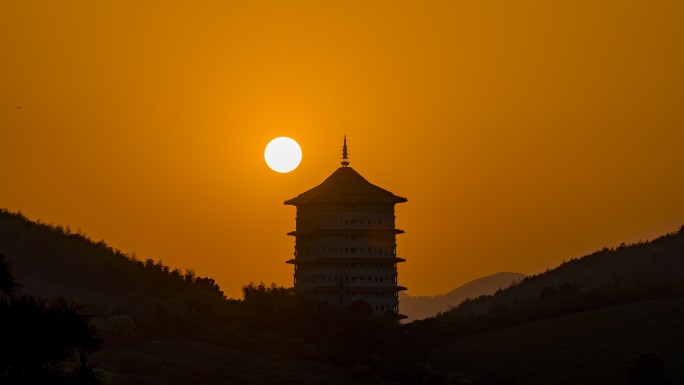 大觉寺日落