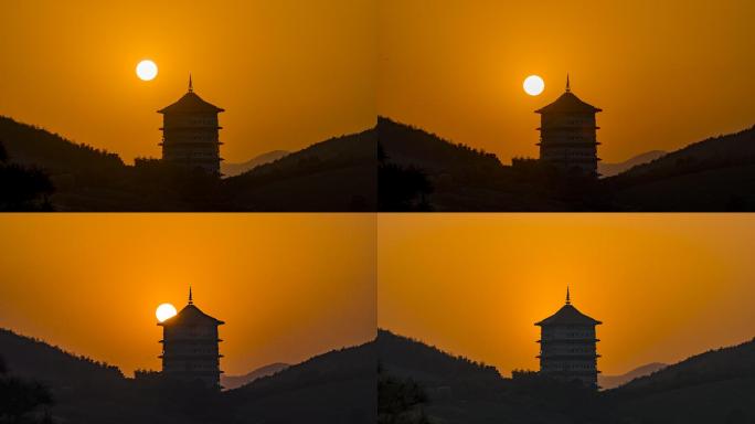 大觉寺日落