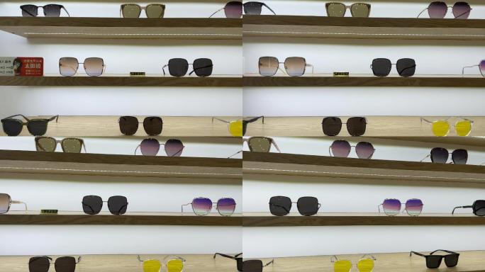 商场眼镜店专柜展厅夏天阳光墨镜太阳镜