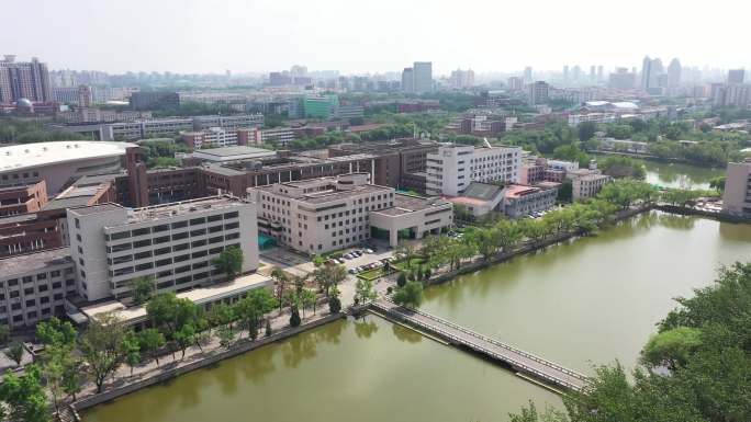 天津大学校园航拍 天大设计总院 北洋园