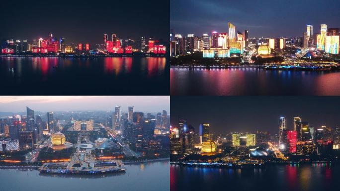 【合集】杭州钱江新城CBD夜景灯光秀合集