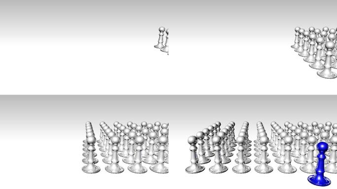白色象棋和蓝色象棋动画特效