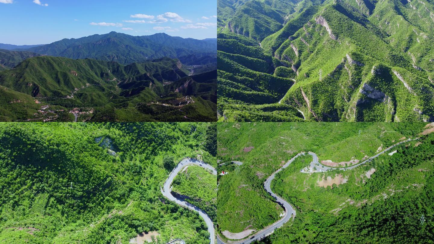 [4K]航拍素材.门头沟南雁路田庄风光