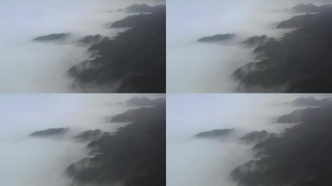 航拍庐山云雾