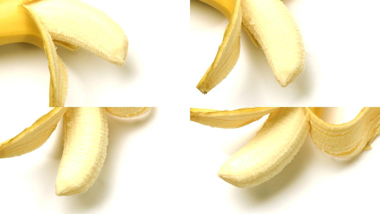 拨开的香蕉特写猴子爱吃吃的食品