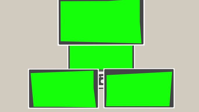 动画界面符号和绿色屏幕特效