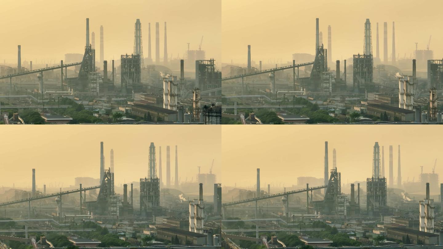 钢铁厂重工业污染航拍