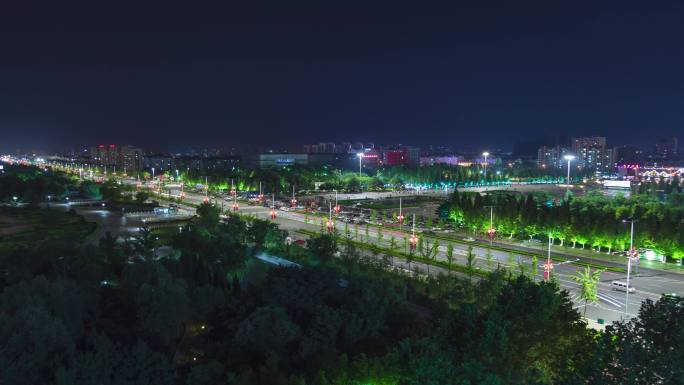 莱西人民广场夜景延时摄影