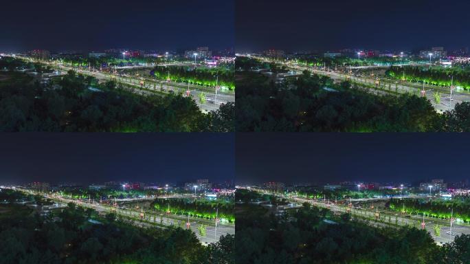 莱西人民广场夜景延时摄影
