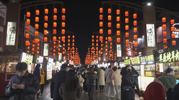 洛阳十字街夜景航拍