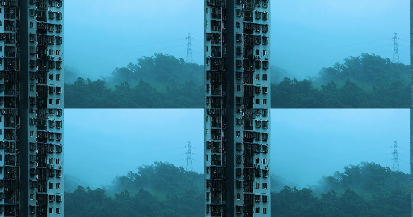 写意唯美阴雨天空镜头