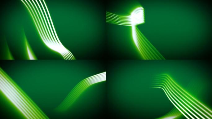 绿色线条波动动画特效