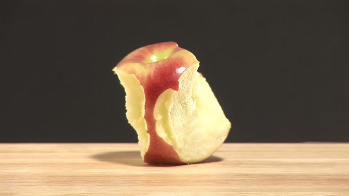 苹果被吃掉特写苹果被吃掉组帧动画苹果牙印