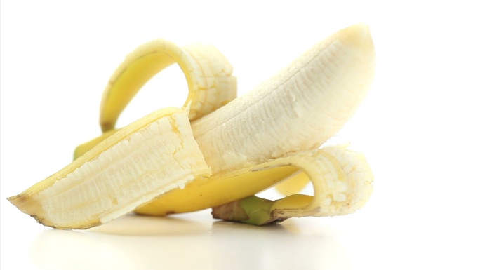 打开的香蕉特写种植热带展示