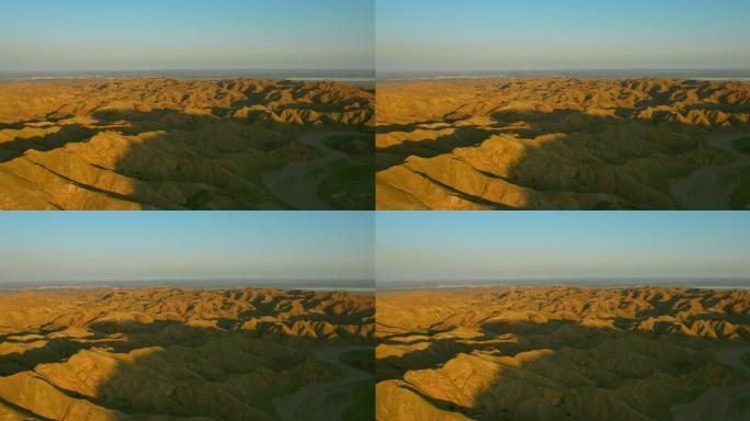 直升机航拍内蒙古鄂尔多斯市库布齐沙漠05