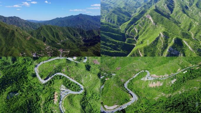 4K航拍短片.门头沟南雁路田庄风光