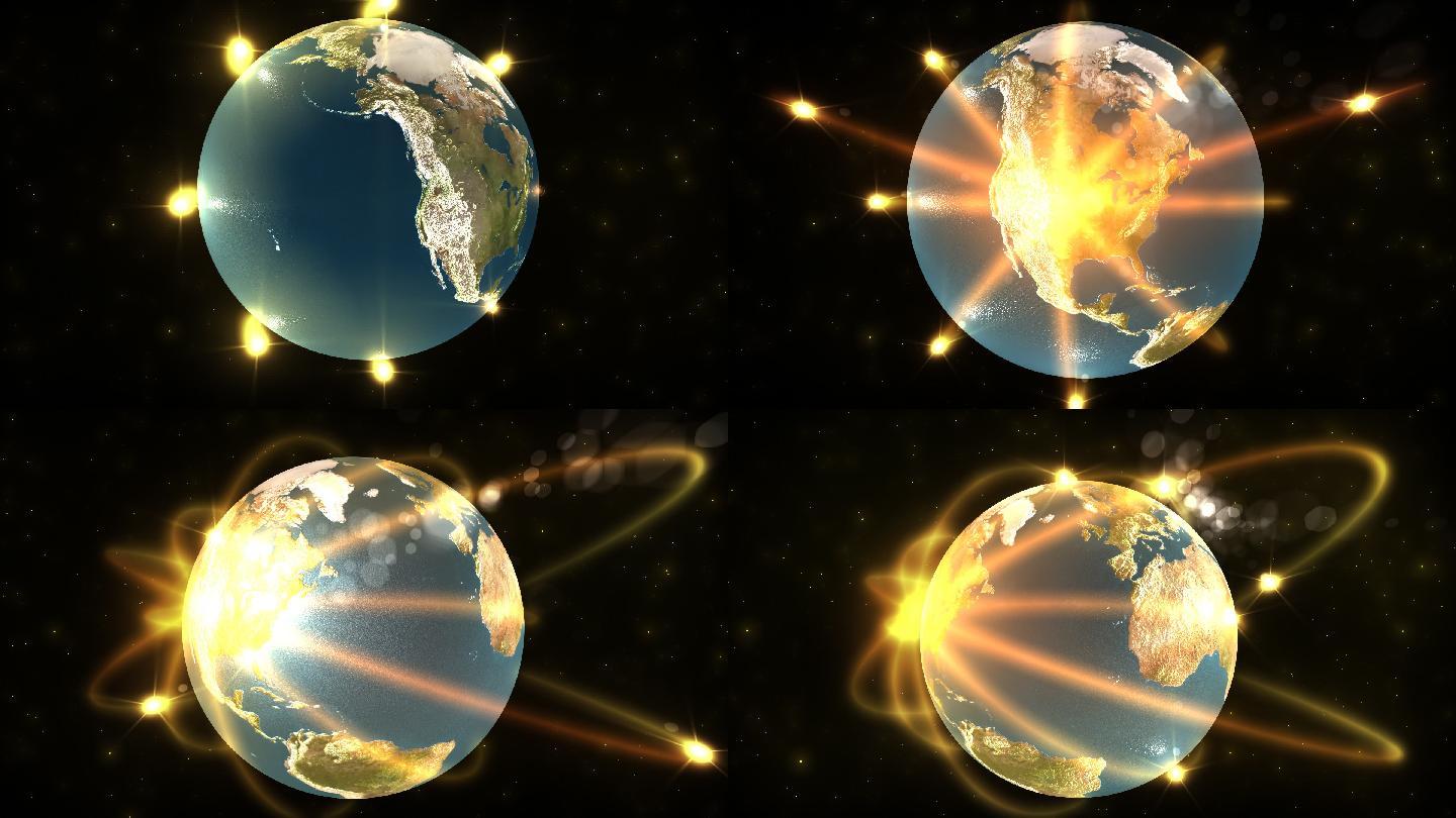3D动画地球发光特效