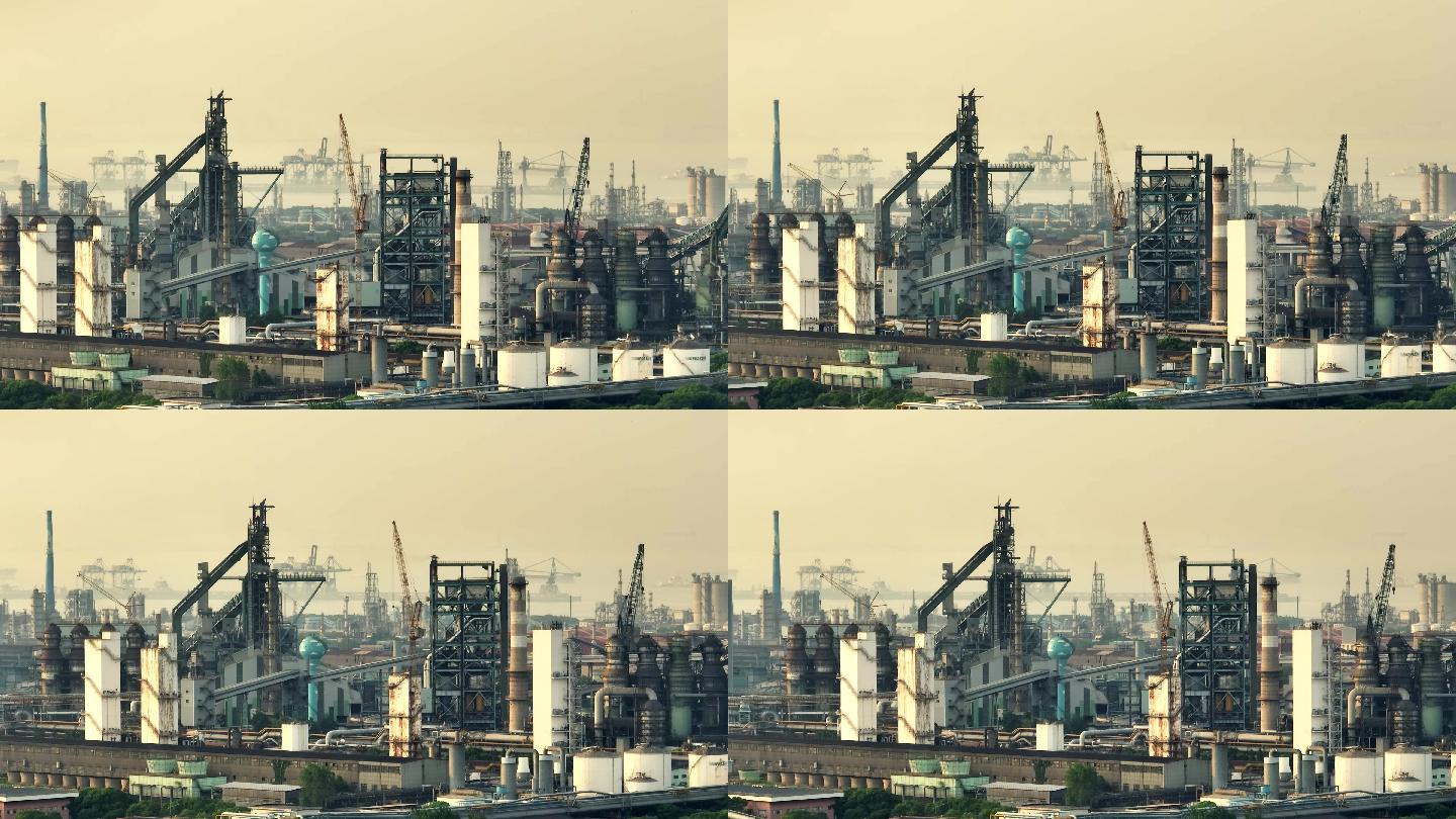 钢铁厂重工业污染航拍