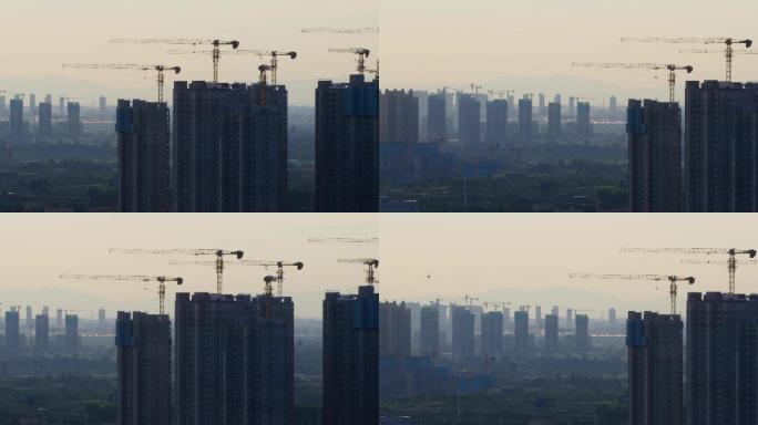 6K城市在建高楼群一组【宽幅】